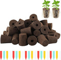 YBB 50 Pcs Hydroponic Growth Sponges, Seed Starter Pods Rapid Rooter Plugs Replacement Compatible with Aerogarden iDOO Hydroponic Garden System with 60 Labels
