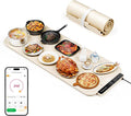 Vabaso Extra Large Food Warming Mat with APP, 37"x15" DIY Temperature & Timer Settings, Heats in 5s, Electric Warming Tray with Child Safety Lock, Warming Mat for Food & Countertop - Kosher Certified