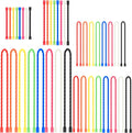 TRIPLE DEER 20Pcs 3-24 Inch Silicone Cable Ties Colorful Reusable Steel-Core Silicone Twist Gear Tie Straps for Bundling and Organizing, Bendable Holder Strap for Indoor and Out All Purpose
