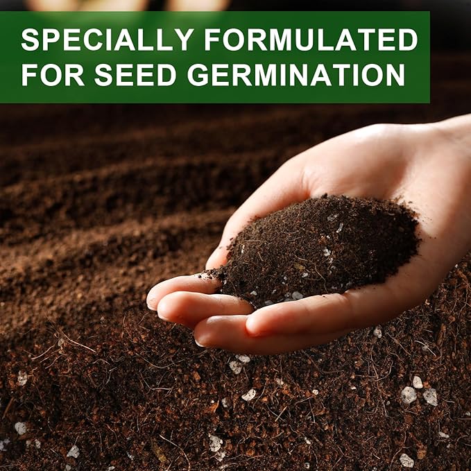 Seed Starter Potting Soil Mix 1qt, Seed Starting Mix for Germination and Growth, Loamy Compost Well-Drainaged Soil Fit for Vegetable, Flower, houseplant