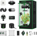 VIVOSUN Smart Pro Grow Tent Kit, 2 × 2ft 1-Plant Kit, WiFi-Integrated Automatic Control with GrowHub E42A+, 2-in-1 Tunable Spectrum LED Grow Light, 360° Ventilation & Circulation Control System