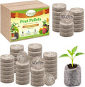 Legigo 100 PCS 40mm Peat Pellets Seed Starter Soil, Compressed Seed Starting Pods Plant Starter Soil Pods Plugs for Seedlings, Peat Pods for Starting Seeds, Herbs Tomatoes Flowers and Vegetables