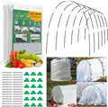 Plant Covers Freeze Protection Kit, 10 x 30 FT 1.23 Oz/yd² Frost Blanket Garden Hoops Kit for Winter, 36 Hoop, Reusable Greenhouse Bed Covers Tunnel, Snow Pest Protection for Outdoor Plant Raised Bed