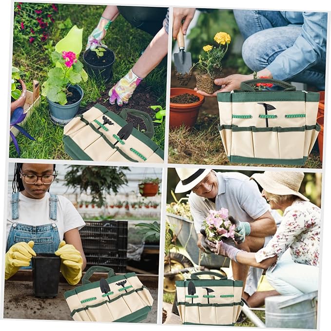 NUOBESTY 1pc Capacity Multifunctional Gardening Tool Organizer Bag Oxford Cloth Portable Garden Tool Tote for Efficient Storage and Easy Handling