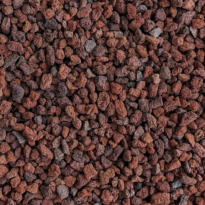 Red Lava Rocks for Plants Natural Horticultural Volcanic Rock (1/4" Size) (Mined in USA) (10-lb Bag)