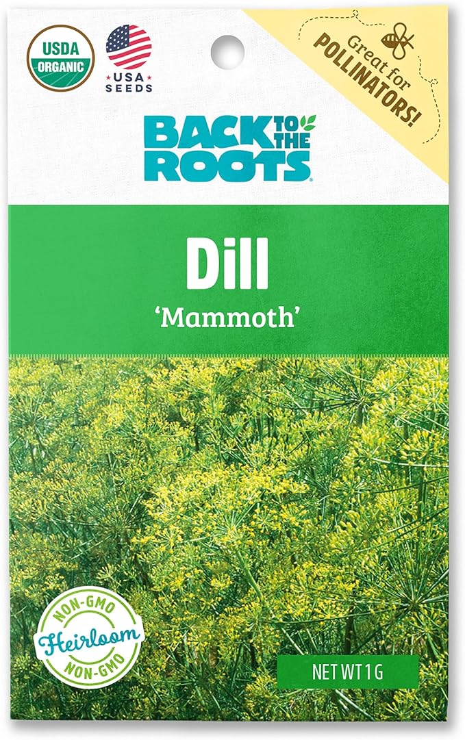 Back to The Roots 100% Organic Seed Packet - Dill 'Mammoth' 1g