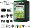 VIVOSUN GIY Smart Grow Tent Kit System 5x5 WiFi-Integrated Grow Tent Kit with Automate Ventilation Circulation, Clip Fans, Full-Spectrum LED Grow Light 645W, GrowHub E42A Controller