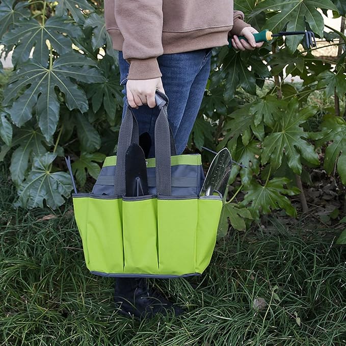Restokki Large Capacity Tool Storage Bag Portable Garden Tool Organizer for Gardening Planting Picnic