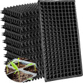 Eccliy 20 Pack 200 Cell Seedling Trays Seed Starter Kit Plant Starter Tray Durable Plastic Gardening Germination with Drain Holes Nursery Pots Mini Propagator for Growing Propagation