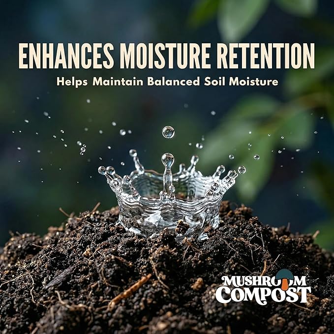 Mushroom Soil Compost Pail, Organic Nutrient-Rich Garden Soil for Vegetables, Flowers, Raised Beds, Lawn & Planting Mix (24 lb)