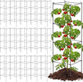 Hicarer 16 Pack Square Tomato Cage Heavy Duty Tomato Cages for Garden Vegetable Plant Trellis Stakes Plant Support Stake Tower for Climbing Vegetables Plants Flowers Fruit (11.5 x 46 Inches,Black)