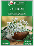 TKE Farms & Gardens - Valerian Seeds for Planting, 500+ Non-GMO Heirloom Medicinal Herb Seeds, Thrives in Gardens or Containers, Easy to Follow Instructions Included, Valeriana officinalis, Qty 1