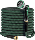 Garden Hose 100 FT, Heavy Duty Water Hose with Aluminum Fittings, Puncture Proof All-weather, Ultra-Lightweight and Flexible, Watering and Cleaning for Outdoor, Lawn