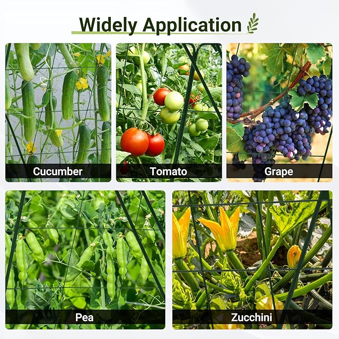 Cucumber Trellis for Garden - 2 Pack, 48" L x 24" W Garden Trellis for Climbing Plants Outdoor with Support Structures, A Frame Trellis for Climbing Vegetables Peas, Vine, Bean