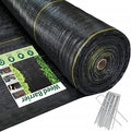 3.5oz Weed Barrier Fabric, Custom Size 3ft x 259ft Heavy-Duty Woven Landscape Fabric with Staples for Garden Weed Control & High Permeability