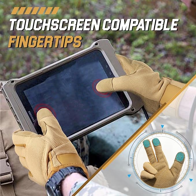 HANDLANDY Work Gloves for Men & Women, Utility Mechanic Working Gloves Touch Screen, Flexible Gardening Gloves for Yard