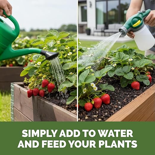 Strawberry Fertilizer – Liquid Strawberry Plant Food for Better Berry Production & Healthy Growth, 1 Gallon