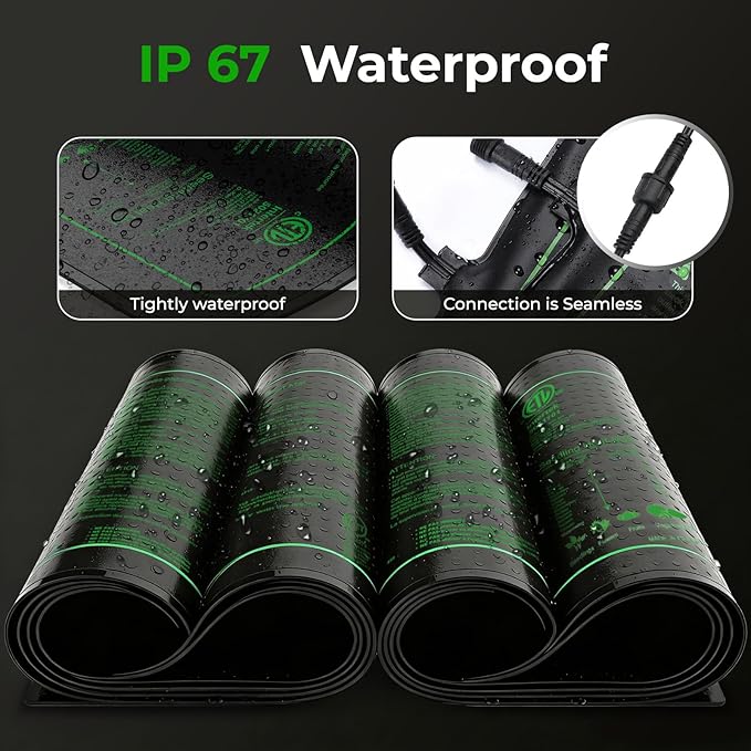 Seedling Heat Mat - KOKOPRO Durable Waterproof Heat mat for Plants Warm Hydroponic Heating Pad for Indoor Home Gardening Seed Starter 10" x 20.75"（4 in1）