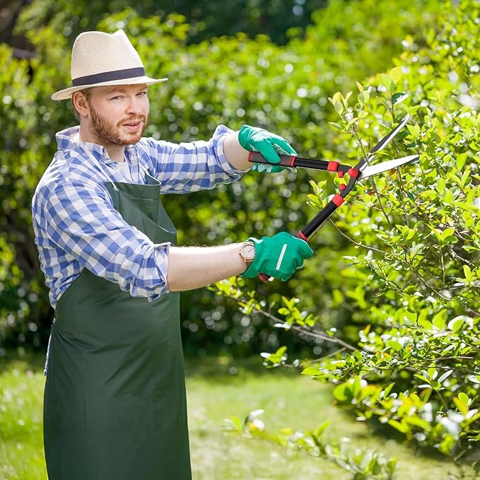Hedge Shears 23" - Razor Sharp SK5 Carbon Steel Blades, Anti-Rust Coating, Lightweight Garden Clippers for Trimming Hedges, Shrubs & Bushes,Ergonomic Non-Slip Handles