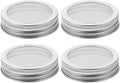 Toyvian 4pcs Stainless Steel Wide Mouth Sprouting Jar Lids 70mm Mesh Strainer Replacement Covers for Mason Jars Seed Sprouter Kitchen Canning Accessories