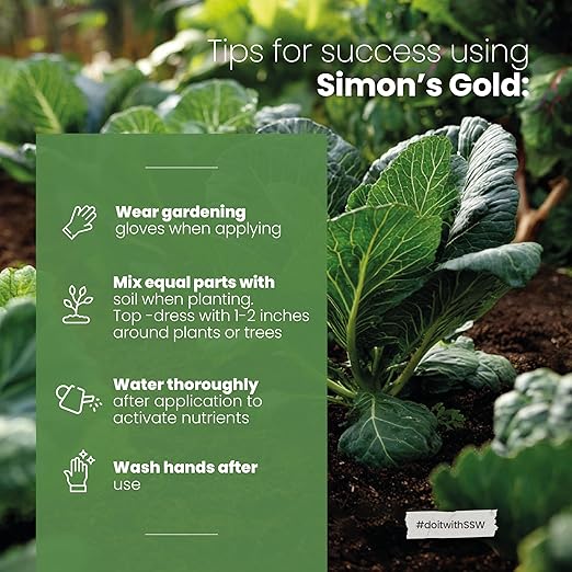 Soil Seed & Water Simon’s Gold Organic Dairy Compost – Rich, Aged Compost for Garden Beds, Raised Beds & Soil Enrichment