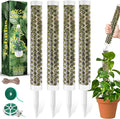 55 Inch Moss Pole Monstera Plant Support, 4 Pack 17 Inch Plant Support Stakes for Indoor Climbing Plants, Stackable Sphagnum Moss Pole Sticks for Garden Potted Planter, Pothos, Philodendron