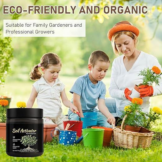 Soil Activator, Soil Revitalizer & Soil Conditioner for Plants, Supports Root Development & Nutrient Absorption for Lawn Garden Indoor Outdoor Plants, 200G*2