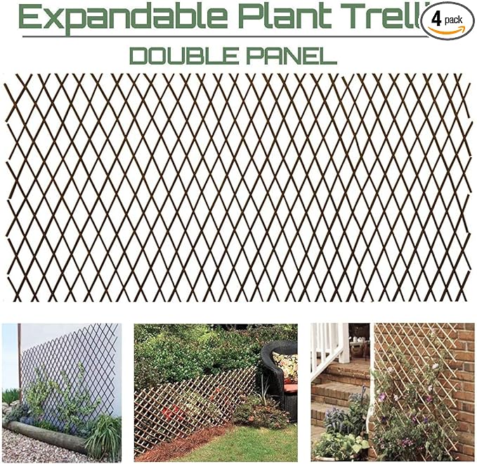 Glant Lattice Fence Expandable Plant Climbing Lattices Trellis Fence,Open Screen Fencing,Trellis Fence (2)