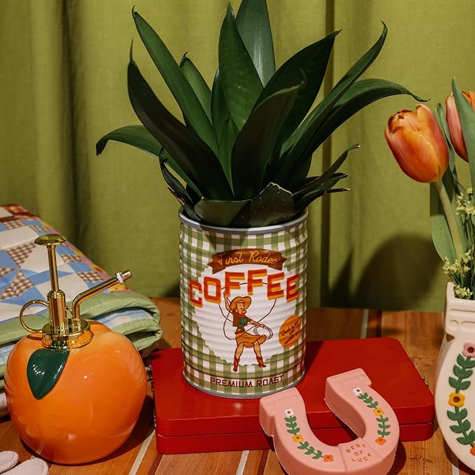 ban.do Peach-Shaped Plant Mister, Fruit Theme Indoor Plant Accessories, Ceramic Watering Can Spray Bottle with Plastic Nozzle, Peach