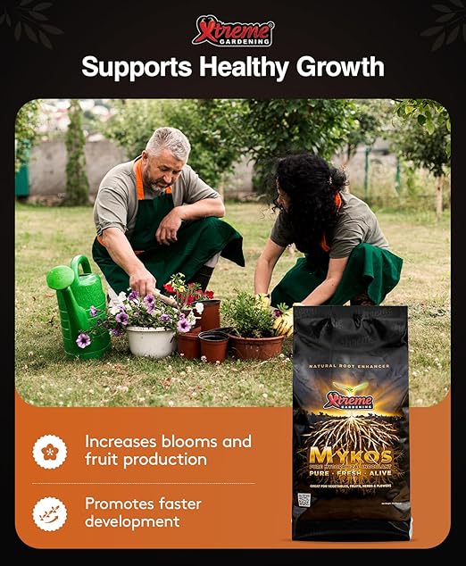Xtreme Gardening Mykos Mycorrhizae for Plants- Granular Mycorrhizal Fungi Root Inoculant, OMRI Listed Organic Biofertilizer for Stronger Roots & Nutrient Uptake (50 lbs)