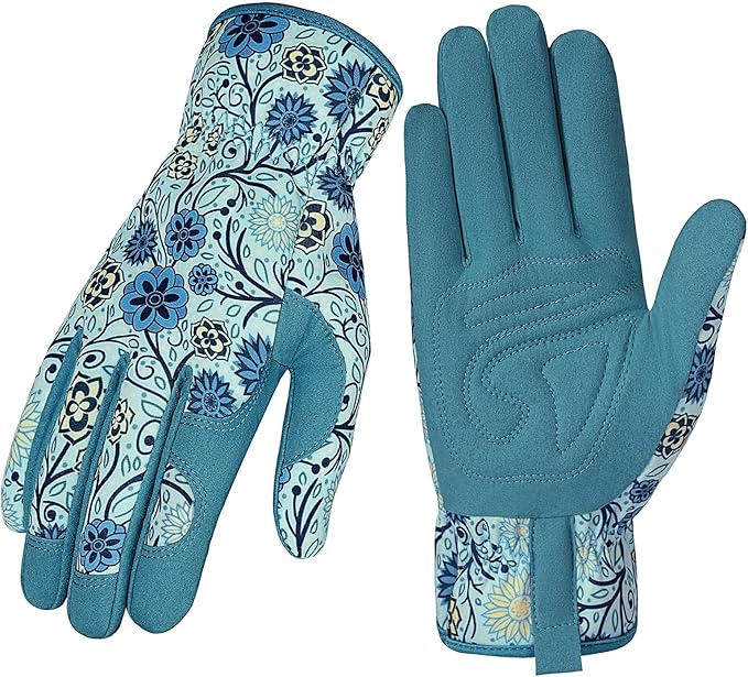 Pleneal Gardening Gloves for Women - Leather Garden Gloves Thorn Proof, Outdoor Protective Working Gloves