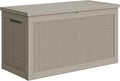 YITAHOME 260 Gallon XXL Large Deck Box, Outdoor Resin Storage Box, Lockable Storage Container for Patio Cushions, Furniture, Garden Tools, Water Resistant (Brown)