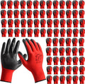 YOUKE OLA 90 Pair Gardening Gloves for Men Women, Breathable Rubber Coated Garden Gloves Working Gloves for Gardening, Construction