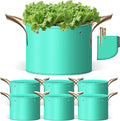 7 Pcs 25 Gallon Potato Grow Bag, PE Garden pots Plant Grow Bag with Branch-Binding Holes and Drain holefor for Vegetables, Strawberries, Flowers