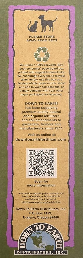 Down To Earth Organic Feather Meal Fertilizer Mix 12-0-0, 5 lb