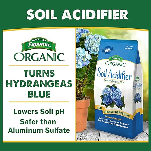Espoma Organic Soil Acidifier Soil Amendment; Lowers Soil pH and Turns Hydrangeas Blue! Contains Elemental Sulfur and can be Used for Organic Gardening 6 lb. Bag - Pack of 2