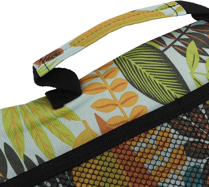 Gavigain Garden Tool Storage Bag 600D Oxford Cloth Foldable Portable Gardening Tote with Multiple Pockets for Outdoor Garden (Yellow Leaves)