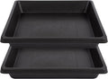 Square Plant Saucer 10 Inch 2 Pack, Plant Drip Trays and Flower Pot Saucers，Doubles Plant Water Catcher Tray, Plant Trays for Indoors No Holes, Plant Drainage Tray Saucers for Potted Plants
