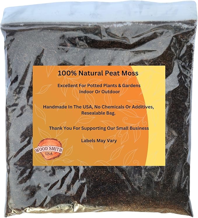 Premium Sphagnum Moss for Plants - 100% Organic Peat Moss, and Plant Soil Blend | Ideal Indoor Potting Soil for House Plants. 8 Quarts