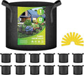 YSSOA 12-Pack 1 Gallon Grow Bags Heavy Duty Thickened Nonwoven Aeration Fabric Pots with Handles, Cloth Pots for Plants, Vegetable, Flower, Tomato Potato