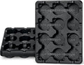 homenote 4 Inch Seed Starting Trays 5 Pack, 12-Cell Seedling Starter Trays for Indoor Outdoor Growing, Plant Starter Germination Trays for Pots Seedlings Compatible with 4" Nursery Pots