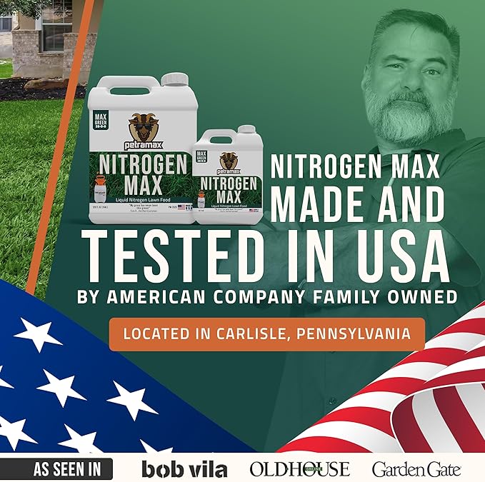 Petramax Liquid Nitrogen Fertilizer 28-0-0 NPK - 1 Gallon Spring & Summer Liquid Grass Fertilizer for Lawn, Spray on Easy to Apply for Deep Green Lawn Care - Slow Release High Nitrogen Turf Builder