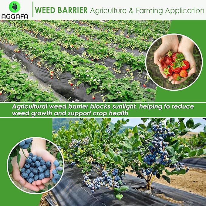 (4ft x 100ft 100% Virgin Material. Premium Heavy Duty Weed Barrier Fabric for Landscaping, Farming, Gardening and Agriculture. Durable Woven Landscape Fabric