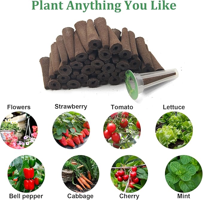 150 PCS Hydroponic Pods Kit, Seed Pods Kit for Aerogarden, Grow Anything Kit, Coolrunner Hydroponics Garden Accessories with 24 Baskets, 50 Stickers, 50 Sponges, 2 Tweezers, 24 Planting Cove (150)