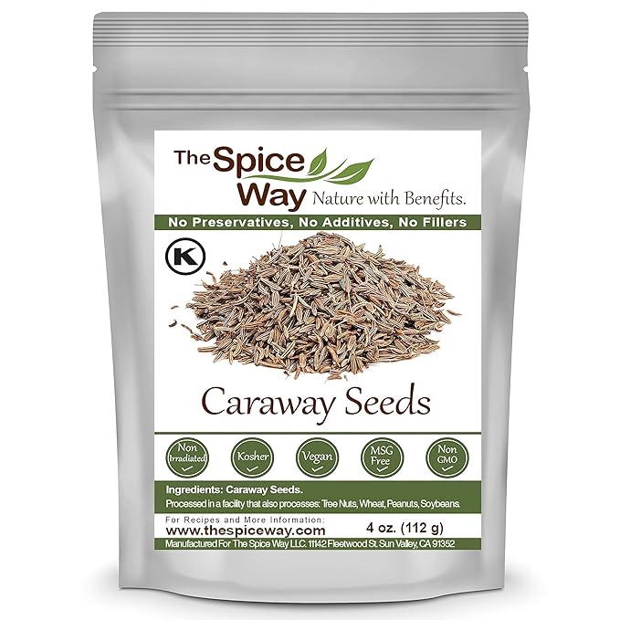 The Spice Way Caraway Seed - Whole (4 oz) key ingredient in harissa, great for rye bread, pickles, sauces and spice blends.