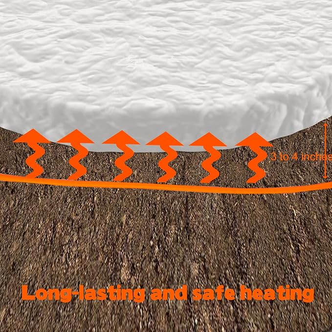 Soil Heating Cable 25 Ft Electric Soil Warming Cable Greenhouse Plant Soil Heater Cable Keep Soil Warm for Soil, Garden, Cold Frame