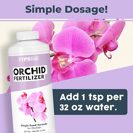 Orchid Fertilizer– Liquid Orchid Plant Food for All Varieties, Supports Healthy Growth & Blooms, 32 oz