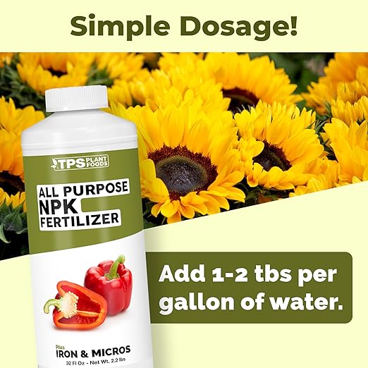 NPK Fertilizer – All Purpose Liquid NPK Plant Food for All Plants, 8 oz (250 mL)