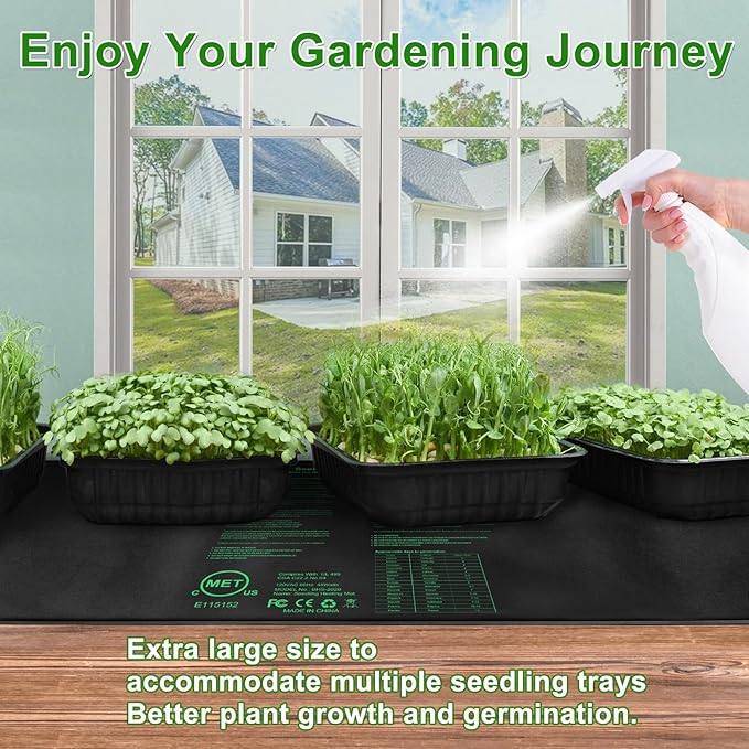 Seedling Heat Mat,20"x20.75" Heat mats for Seed Starting,Waterproof Plant Heating Mat Heating Pad for Seed Germination,Hydroponic Heating Pad Seed Starter