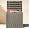 DWVO 32 Gallon Resin Storage Box, Indoor Outdoor Deck Box for Package Delivery, Patio Cushions, Gardening Tools, Lockable, Waterproof